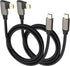 90 Degree USB C to USB C Cable, 3.1 Gen 2 Right Angle 3.1 Type C Male to Male Extension Cable for Google Pixel 3XL,