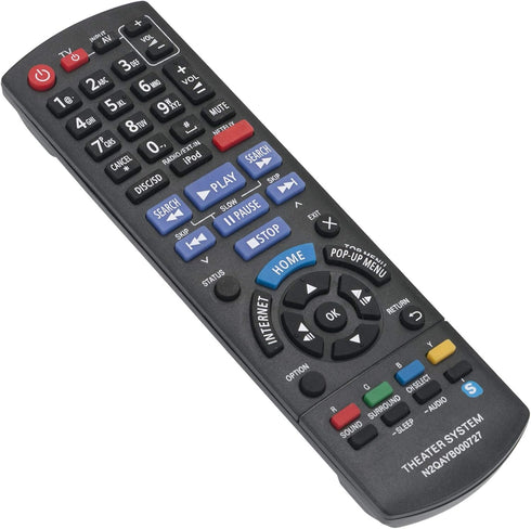 N2QAYB000727 Replace Remote Control for Panasonic Blu-ray Disc Home Theater Sound System SC-BTT196 SA-BTT190 SA-BTT195