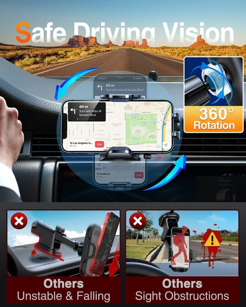 VANMASS 2026 17 16 15 Phone Holders for Your Car Ultimate Military-Grade Car Phone Holder MountPatent & Safety