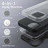 JETech Silicone Case for iPhone 12 Pro Max, Silky-Soft Touch Full-Body Protective Phone Case, Shockproof Cover (Black)