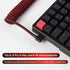 5-Pin GX16 Keychron Premium Coiled USB-C Angled Red Cable, Detachable Metal Connector, USB-A Adapter, Double-Sleeved