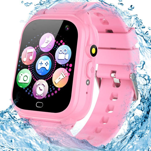 Kids Waterproof Smart Game Watch with 26 Games, 1.44'' Touchscreen for Girls Boys 3-12 Years Old
