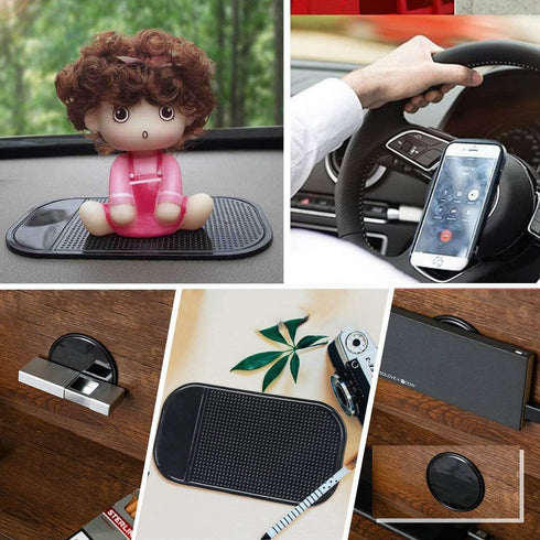 10pack Removable Silicone Sticky Anti-Slip Gel Pads, Magic Gel Mat for Car Dashboard, Glass, Mirrors, Non-Slip Rug