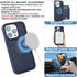 Havaya Wallet Case for iPhone 13 Pro, Magsafe Compatible with Card Holder, Detachable Magnetic Leather Cover, Blue
