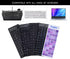 2PCS Universal English Keyboard Stickers Letters with Tweezer, Keyboard Stickers Black Background with White Lettering