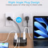 Power Strip with USB C, 3 Outlets, 4 USB Ports (22.5W/4.5A), 5ft Braided Extension Cord, Black Non Surge Protector