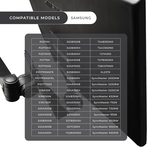 HumanCentric VESA Mount Adapter Bracket for Samsung Monitors, Fits Models Including PX2370, S23C350H, S24B300EL,