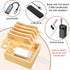 Acshio Bamboo Charging Station for Multi Devices, Small Desktop Docking Stand, Cell Phone Docking Station Charger