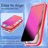 Privacy Screen Protector 2 PACK for iPhone 14, iPhone 13 Pro, iPhone 13, 25 Degree Anti Spy Tempered Glass, Gradient