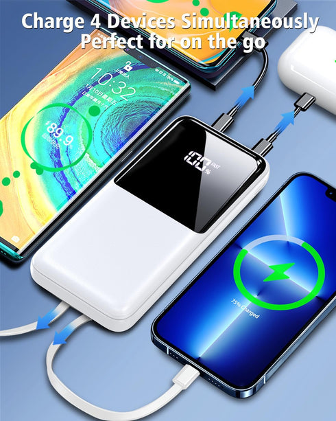 CFIAI 20000mAh Pack USB-C(22.5W) iOS(20W) (1 Pack, Portable Charger Power Bank - Fast Charging Portable Battery