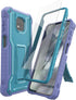 DUOPAL Military Grade Protection Case for Motorola Moto G Power 2021, Shockproof with Tempered Glass Protector (Blue)