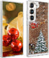 Glitter Christmas Case for Samsung Galaxy A14 5G, Cute Christmas Tree Liquid Flowing Bling Sparkle Case, Gold