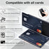 Fcuko 3.5mm Smart GPS Location Card Holder, Ultra-Thin Aluminum Alloy Card Case, Black & Silver, Anti-Lost ID Card