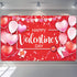 Sumind Happy Valentine‘s Day Banner, 73''x43'' Heart Photography Backdrop for Party Decorations and Photo Booth