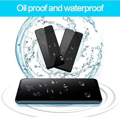 YWXTW Privacy Screen Protector for Samsung Galaxy A12/A13/A32 5G, Anti Spy Tempered Glass Protector, 2-Pack (Black)