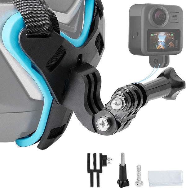 ChromLives Helmet Mount for Gopro, Updated Motorcycle Helmet Chin Strap Mount for Gopro Hero 11, 10, 9, 8, 7, 6, 5, 4,