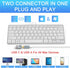 Ultra-Slim 78keys USB-C Mini Wired Keyboard with Media Hotkeys for Apple Mac Pro, MacBook, iMac, Air, Mac Mini, Windows