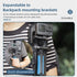 TELESIN 360° Backpack Mount with Quick Release Tripod Adapter, Shoulder Strap Bag Clip for GoPro 12 11 10 9 8 7