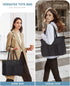 LOVEVOOK Laptop Tote Bag for Women Work, Teacher Tote Bag Nurse Bag With Large Cup Holder, Utility Professional