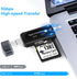 SD Card Reader, AIYEEN 4-in-1 USB C SD Card Reader Dual Slot OTG Memory Card Adapter for TF/Micro SD/SD/SDXC/Micro SDXC/Micro SDHC Memory Cards (Black) by AIYEEN
