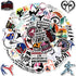 Taekwondo Stickers, 50 Pcs Martial Arts Black Belt Self-Protection Decals for Laptop, Water Bottle, and Party Supplies