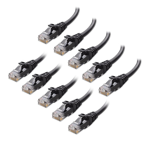 Cable Matters 10Gbps 10-Pack Snagless Short Cat 6 Ethernet Cable - 8ft,