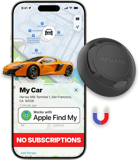 JPBEIDUOYIN GPS Tracker for Vehicles - Magnetic Mini Car GPS Tracker, No Subscription,