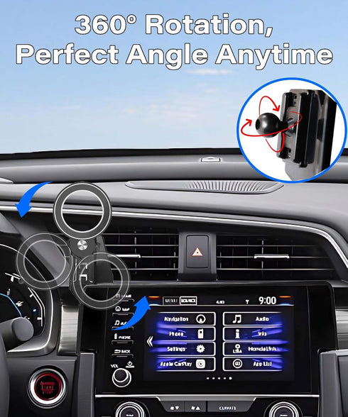 AbeeyGeomarn 2016-2021 5/7 Inch 360 Car Phone Holder for Honda Civic Accessories Apply to Touch Screen Fixed Clip