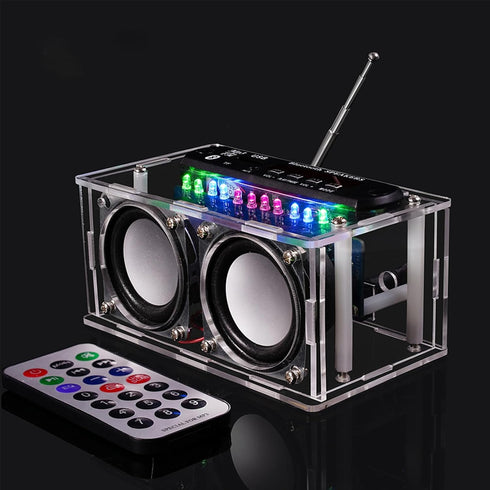 Radio Audio Soldering Kit, Bluetooth-Compatible LED Speaker Soldering Project, DIY Electronic Kit