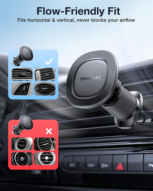 Miracase for MagSafe Car Mount with Metal Hook Clip, Magnetic Phone Holders for Car Phone Holder, Compatible