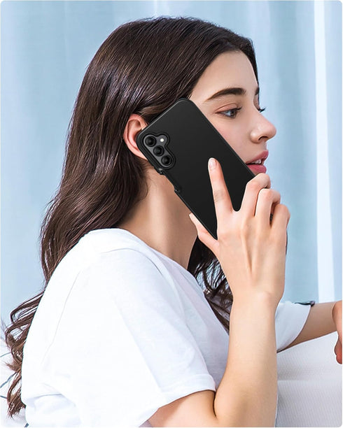 FNTCASE Samsung Galaxy A15-5G Case: Rugged Dual Layer Silicone Cover with Built-in Screen Protector, Slim & Shockproof,