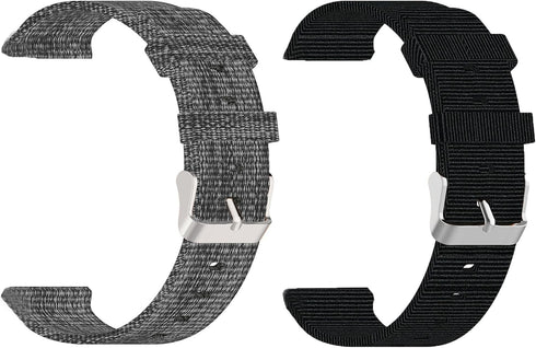 Compatible RLQA Smart Watch Bands, 20mm Breathable Nylon Woven Fabric Replacement Strap for IOWODO R30 Pro