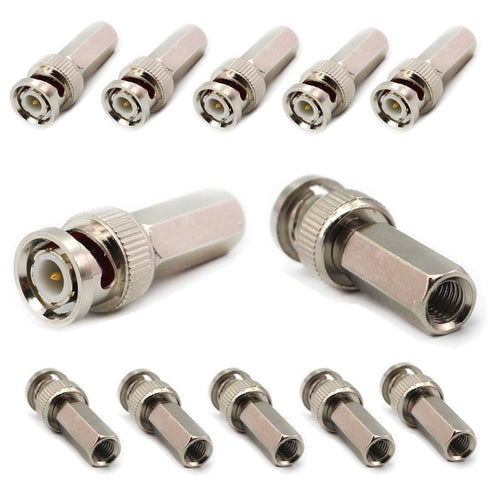 20PCS BNC Male Twist-on Coaxial RG59 Connector for CCTV Security Camera