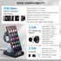 Wireless Charger for Samsung with Clock, 3 in 1 Charging Station for Samsung Galaxy S24 Ultra/S23 Ultra/Z Flip 6/5/Fold