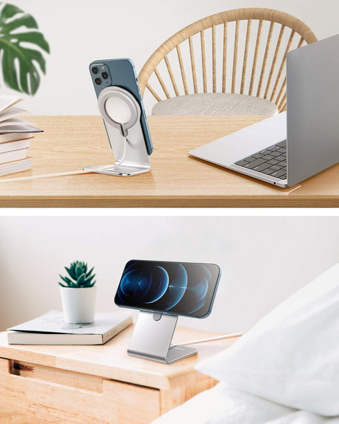 CreaDream Stand for MagSafe Charger, Aluminum Stand Holder for iPhone 15 14 13 12 Series, MagSafe Accessories