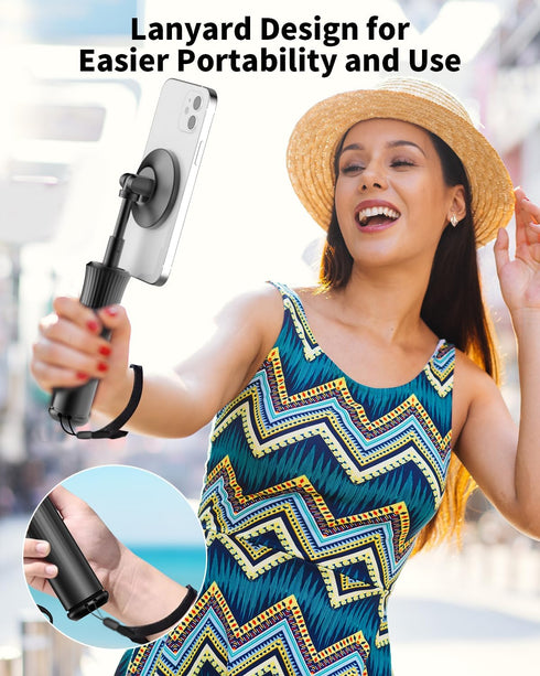 YCNEW Magnetic Mini Tripod for iPhone, Desk Magnetic Phone Stand with Detachable Tripod & Desk Clamp, Portable