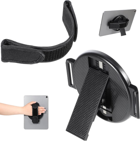 Hpmjz Tablet Stand with Hand Strap 360 Degree Rotating Sticky Tablet Stand Fastening