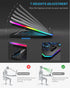 KeiBn Upgrade Laptop Cooling Pad, RGB Lights with 6 Fans for 15.6-17.3 Inch Laptops, 7 Height Stands, 10 Modes Light, 2