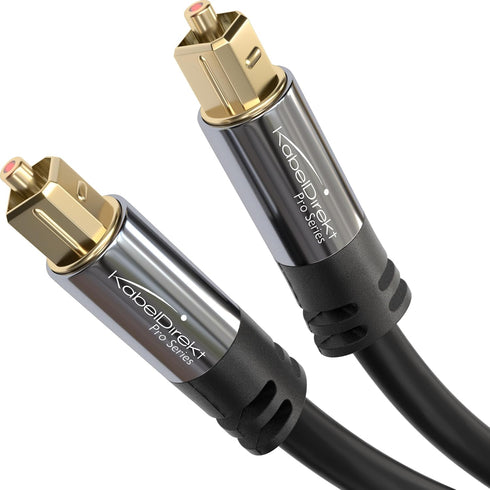TOSLINK Cable, Optical Audio Cable – 3 feet for soundbars (TOSLINK to TOSLINK, Digital S/PDIF, Stereo Systems).