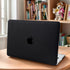 KECC MacBook Pro 13 inch Case - Compatible with 2020-2025, 2016-2019 Release, Italian Leather Hard Shell (Black)