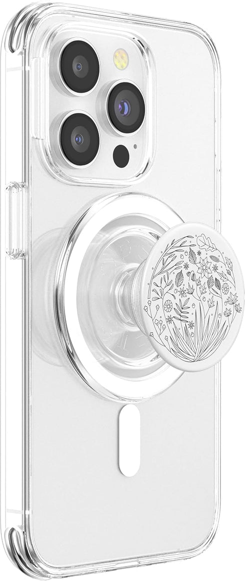 Floral Flowers Design PopSockets MagSafe PopGrip for iPhone