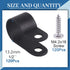 Glarks 120Pcs 1/2 Inch Black Nylon R-Type Cable Clip Wire Clamp with 120Pcs Screws for Wire, Cable, Conduit