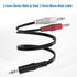 3.5mm Stereo Male to Dual 3.5mm Mono Male Audio Cable, 3ft TRS Male to 2 x TS Male Y Breakout Splitter Adapter