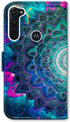 Case for Moto G Stylus/Moto G Pro, Mandala Flower Space Leather Flip Wallet Cover with Card Slot, Kickstand