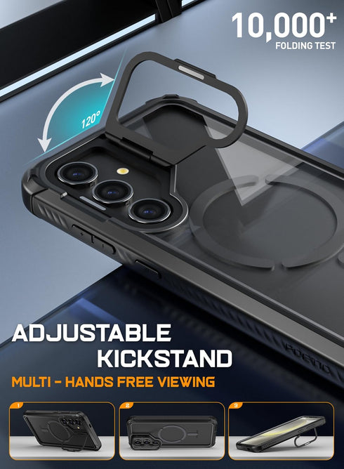 Poetic Guardian Case for Samsung Galaxy S24+ Plus 6.7", Full Body Shockproof Rugged Clear Cover with Camera Stand