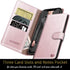 SUANPOT Leather Wallet Case for iPhone 12 Pro Max, RFID Blocking Credit Card Holder, Flip Folio Magnetic Cover, Rose
