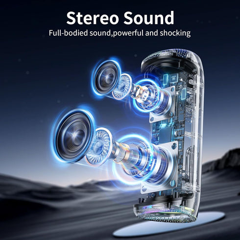 IHE IPX5 20H 5.3, Bluetooth Speaker - HD Sound, Waterproof, Up to Playtime, TWS Pairing, BT Portable Wireless Speaker