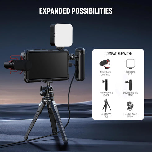 Neewer S24 Ultra Phone Cage with 67mm Filter Adapter, 17mm Lens Backplate, T Mount Lens Adapter, Cleaning Cloth