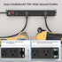 CRST 6 15A/1875W 2100Joules, 10 Outlet Heavy Duty Power Strip with Switch, Metal Mountable Power Strip Surge Protector