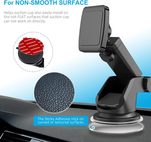 PKYAA Dashboard Pad Mounting Disk Sticky Adhesive Replacement Kit, 6pcs 3.15"(80mm) Circle Stickers for Suction Cup Car